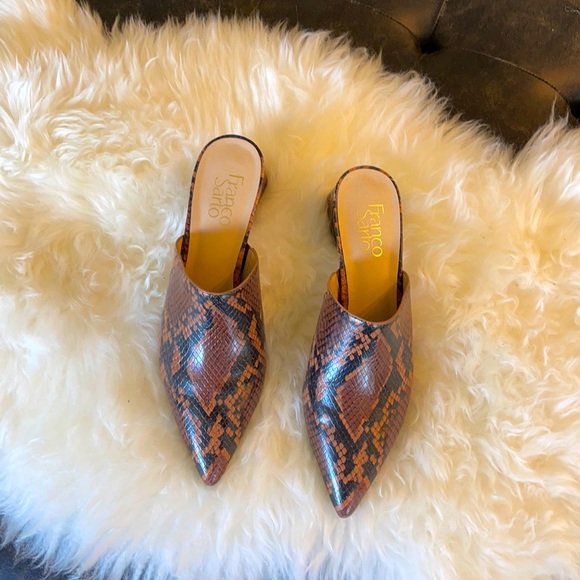 Franco Sarto Shoes - Snake skin mules